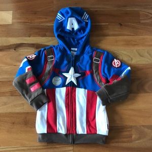 NWT Kids Captain America Hoodie Sz 5/6